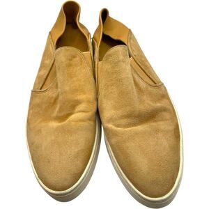 Women's Vince Warren Suede Leather Tan White Platform Slip On Sneakers Sz 7M